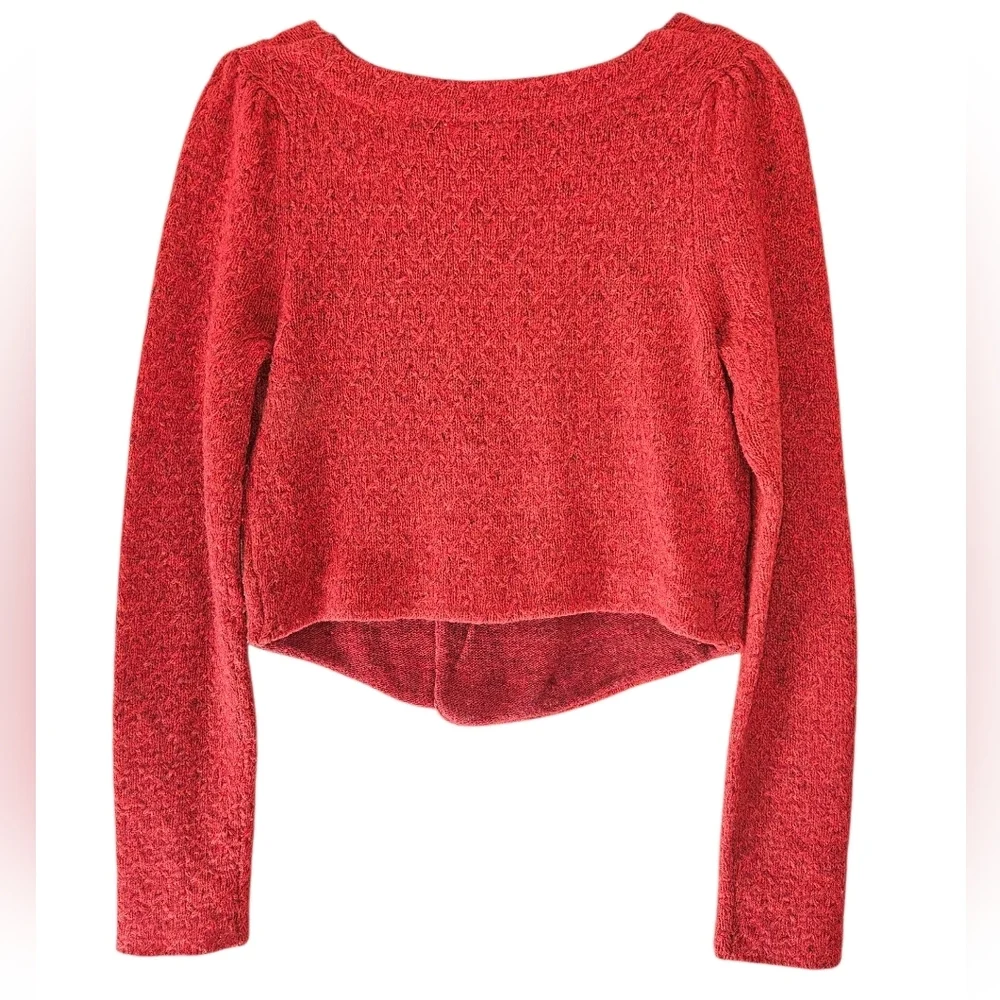Moth By Anthropologie Wool Cardigan, Size Medium, Red, EUC - Picture 2 of 8